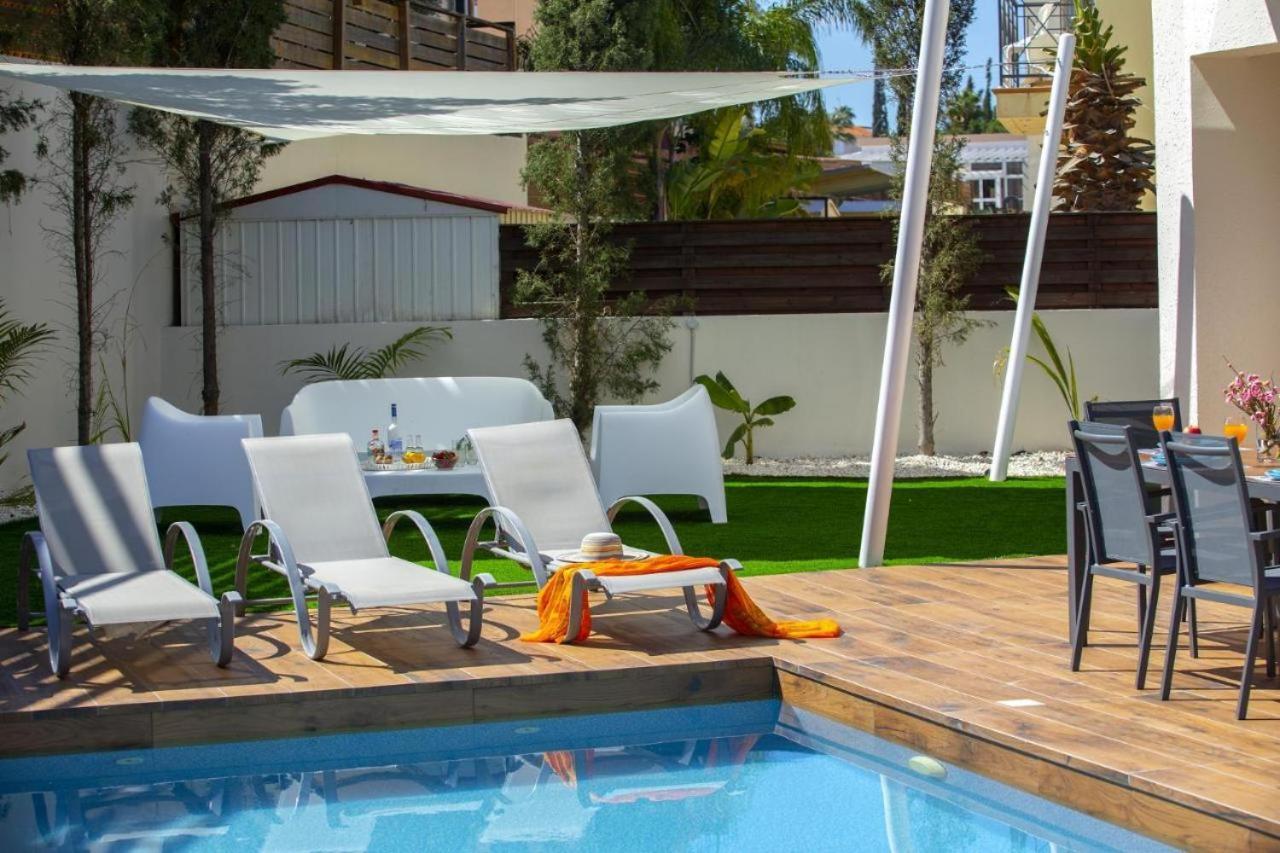 Tsokkos Family Villa - Pool Garden 2' Walk To Beach Protaras Dış mekan fotoğraf